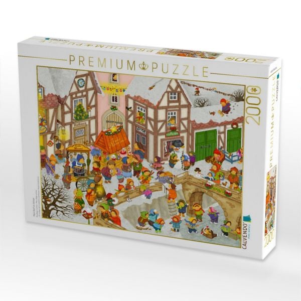 Produktbild: CALVENDO Puzzle Mein Dorf im Winter | 2000 Teile Lege-Gr&ouml;&szlig;e 90x67cm Foto-Puzzle f&uuml;r gl&uuml;ckliche Stunden