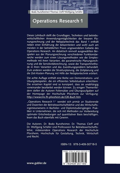 Produktbild: Operations Research 1