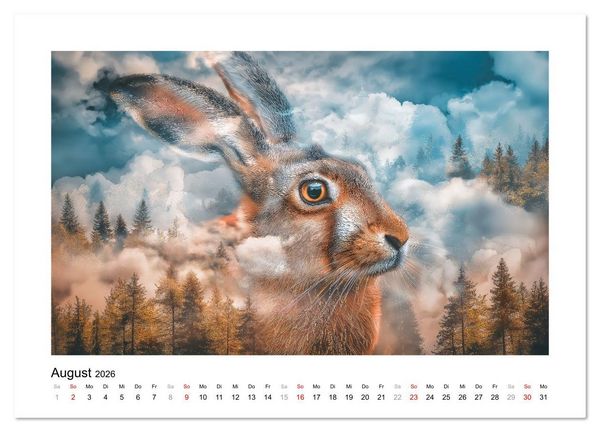 Produktbild: Tierisch wilde Waldbewohner (Wandkalender 2026 DIN A4 quer), CALVENDO Monatskalender