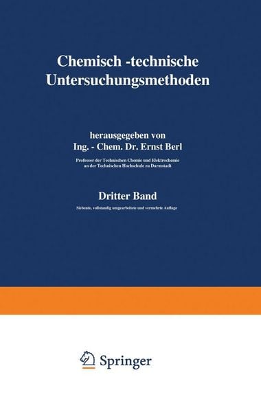 Produktbild: Chemisch-technische Untersuchungsmethoden