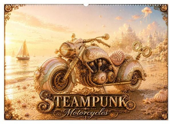 Produktbild: STEAMPUNK Motorcycles (Wandkalender 2027 DIN A2 quer), CALVENDO Monatskalender