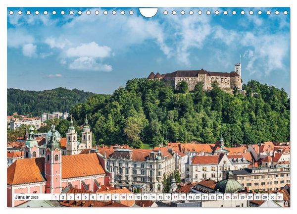 Produktbild: Ein Wochenende in Ljubljana (Wandkalender 2026 DIN A4 quer), CALVENDO Monatskalender