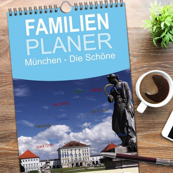 Produktbild: Familienplaner 2026 - M&uuml;nchen - Die Sch&ouml;ne mit 5 Spalten (Wandkalender, 21 x 45 cm) CALVENDO
