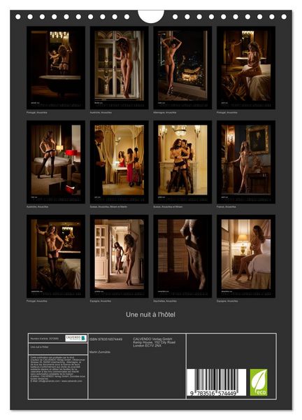 Produktbild: Une nuit &agrave; l'h&ocirc;tel (Calendrier mural 2026 DIN A4 horizontal), CALVENDO calendrier mensuel