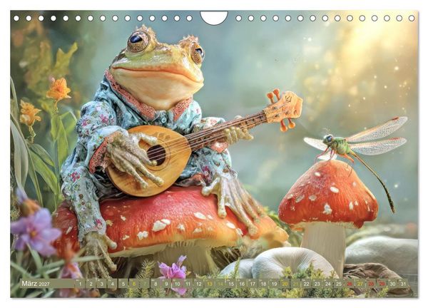 Produktbild: M&auml;rchenhafte charmante Fr&ouml;sche - Fantasiewerke (Wandkalender 2027 DIN A4 quer), CALVENDO Monatskalender
