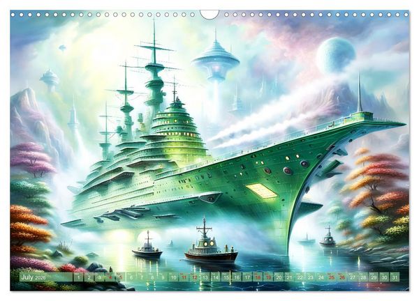 Produktbild: Gigantic ships - Journey into the future (Wall Calendar 2026 DIN A3 landscape), CALVENDO 12 Month Wall Calendar