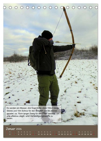 Produktbild: Der Survival-Kalender (Tischkalender 2026 DIN A5 hoch), CALVENDO Monatskalender