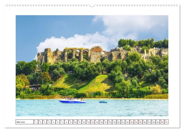 Produktbild: Sirmione - sch&ouml;nster Ort am Gardasee (hochwertiger Premium Wandkalender 2026 DIN A2 quer), Kunstdruck in Hochglanz