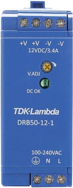 TDK-Lambda DRB50-12-1 Hutschienen-Netzteil (DIN-Rail) 12 V/DC 4.2 A 50.4 W Anzahl Ausgänge:1 x Inhalt 1 St.