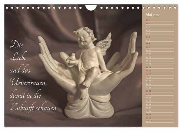 Produktbild: Engel - Die Worte der Liebe (Wandkalender 2027 DIN A4 quer), CALVENDO Monatskalender