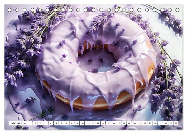 Produktbild: Bunte Donut-Tr&auml;ume - Himmlischer Geschmack aus Krapfenteig (Tischkalender 2026 DIN A5 quer), CALVENDO Monatskalender