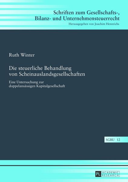 Produktbild: Die steuerliche Behandlung von Scheinauslandsgesellschaften