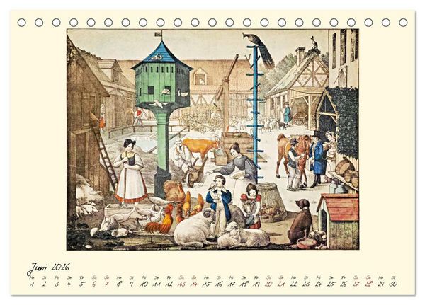 Produktbild: Alltagsleben der Biedermeier-Zeit (Tischkalender 2026 DIN A5 quer), CALVENDO Monatskalender