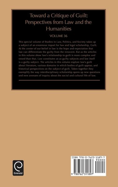 Produktbild: Toward a Critique of Guilt