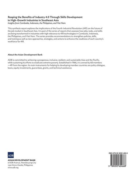 Produktbild: Reaping the Benefits of Industry 4.0 through Skills Development in High-Growth Industries in Southeast Asia