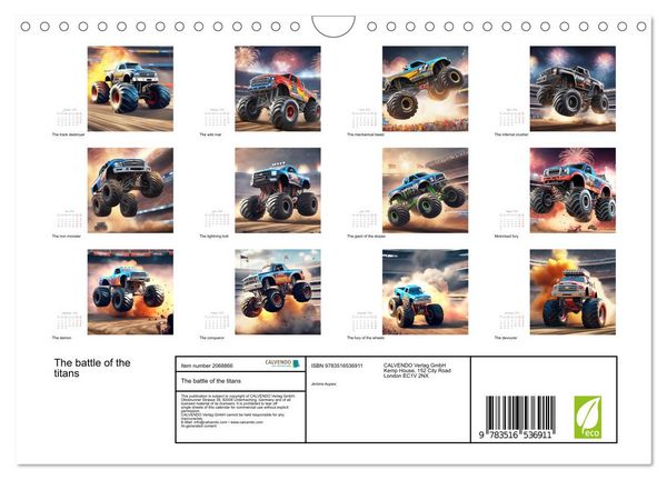 Produktbild: The battle of the titans (Wall Calendar 2026 DIN A4 landscape), CALVENDO 12 Month Wall Calendar