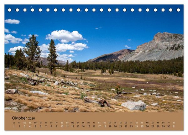 Produktbild: Yosemite, Entlang der Tioga Road (Tischkalender 2026 DIN A5 quer), CALVENDO Monatskalender