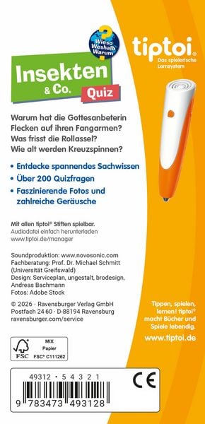 Produktbild: tiptoi&reg; Wieso? Weshalb? Warum? Quiz - Insekten & Co.