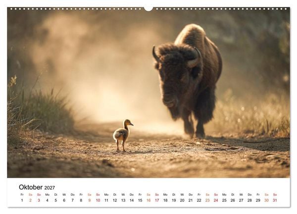 Produktbild: Beste Freunde - ein tierisch buntes Miteinander (hochwertiger Premium Wandkalender 2027 DIN A2 quer), Kunstdruck in Hochglanz