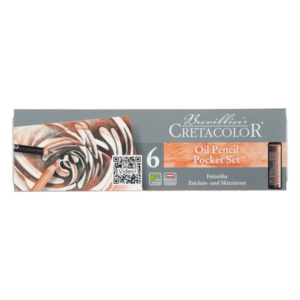 Produktbild: Cretacolor K&uuml;nstlerstifte Oil Pencils Pocket Set, 6er Metalletui
