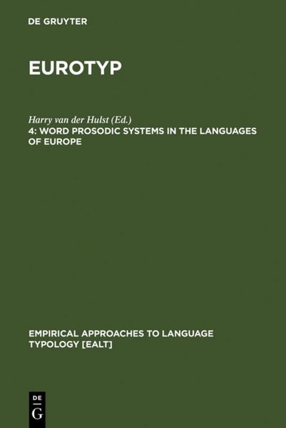 Produktbild: Word Prosodic Systems in the Languages of Europe