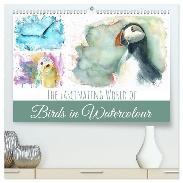 Produktbild: The Fascinating World of Birds in Watercolour (High Quality Premium Wall Calendar 2026 DIN A2 landscape),CALVENDO 12 Month Wall Calendar