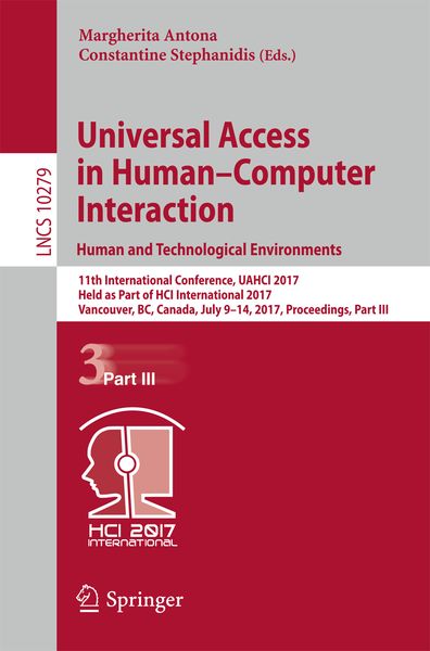 Produktbild: Universal Access in Human&ndash;Computer Interaction. Human and Technological Environments