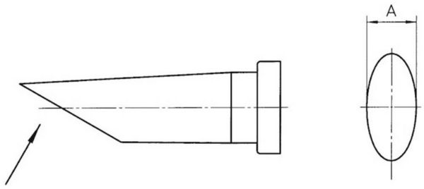 Produktbild: Weller LT-CC L&ouml;tspitze Rundform, lang, abgeschr&auml;gt Spitzen-Gr&ouml;&szlig;e 3.2mm Inhalt 1St.