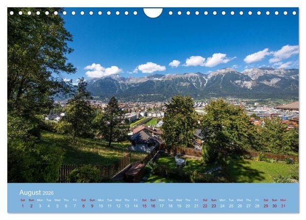 Produktbild: Innsbruck - Austria&lsquo;s capital of the alps (Wall Calendar 2026 DIN A4 landscape), CALVENDO 12 Month Wall Calendar