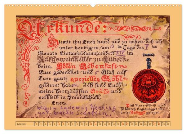 Produktbild: Gru&szlig; aus L&uuml;beck (Wandkalender 2026 DIN A2 quer), CALVENDO Monatskalender