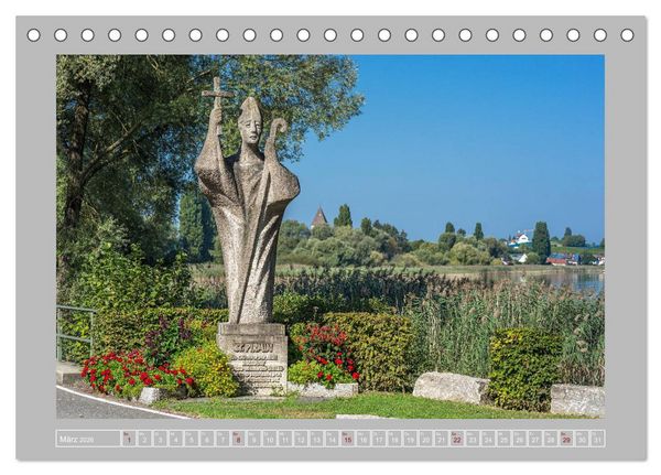 Produktbild: Insel Reichenau - Gr&ouml;&szlig;te Insel im Bodensee (Tischkalender 2026 DIN A5 quer), CALVENDO Monatskalender
