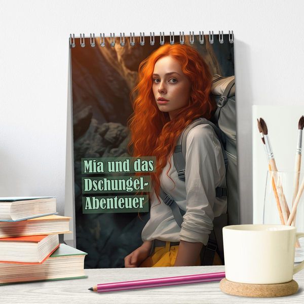 Produktbild: Mia und das Dschungel-Abenteuer (Tischkalender 2026 DIN A5 hoch), CALVENDO Monatskalender