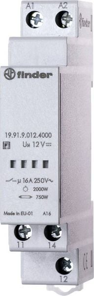 Produktbild: Finder 19.91.9.024.4000 Relais Schaltstrom (max.): 16A 1 Wechsler 1St.