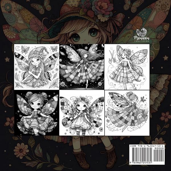 Produktbild: Patchwork Fairies Coloring Book for Adults