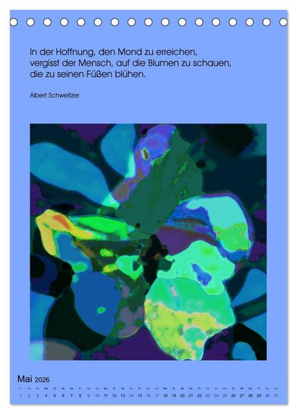 Produktbild: NaturVisionen (Tischkalender 2026 DIN A5 hoch), CALVENDO Monatskalender