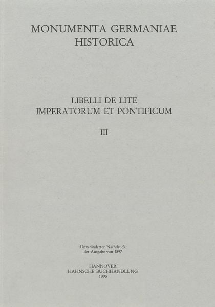 Produktbild: Libelli de lite imperatorum et pontificum saec. XI. et XII. conscripti