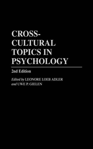 Produktbild: Cross-Cultural Topics in Psychology