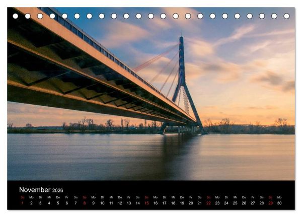 Produktbild: D&uuml;sseldorf - Rheinansichten (Tischkalender 2026 DIN A5 quer), CALVENDO Monatskalender