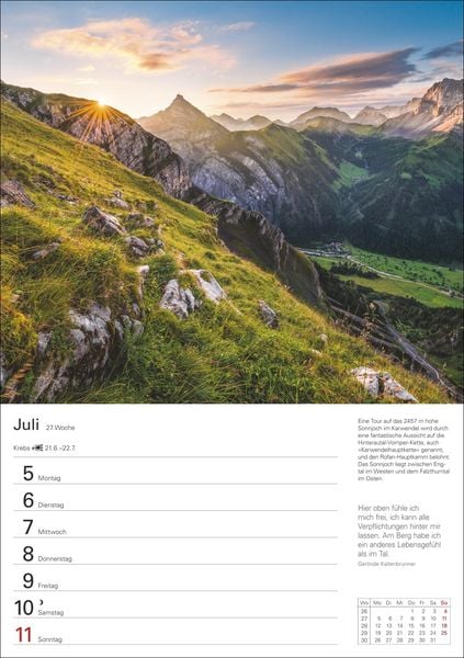 Produktbild: Berge Wochenplaner 2027 - 53 faszinierende Fotografien