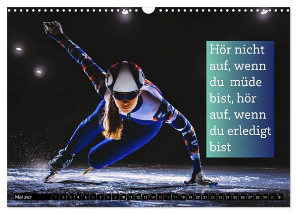 Produktbild: St&auml;rker als gestern &ndash; Sportliche Motivation in Bildern und Spr&uuml;chen (Wandkalender 2027 DIN A3 quer), CALVENDO Monatskalender
