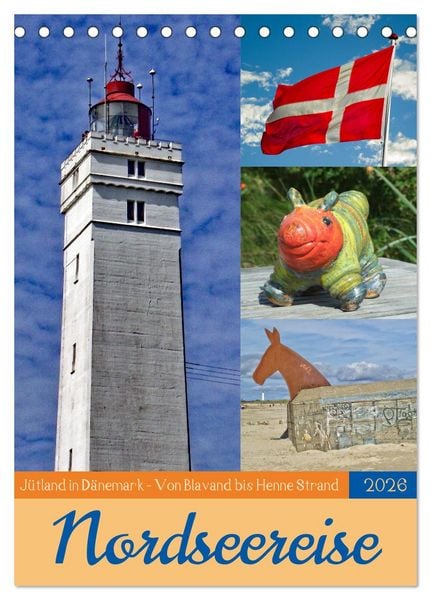 Produktbild: Nordseereise &ndash; J&uuml;tland in D&auml;nemark &ndash; Von Blavand bis Henne Strand (Tischkalender 2026 DIN A5 hoch), CALVENDO Monatskalender