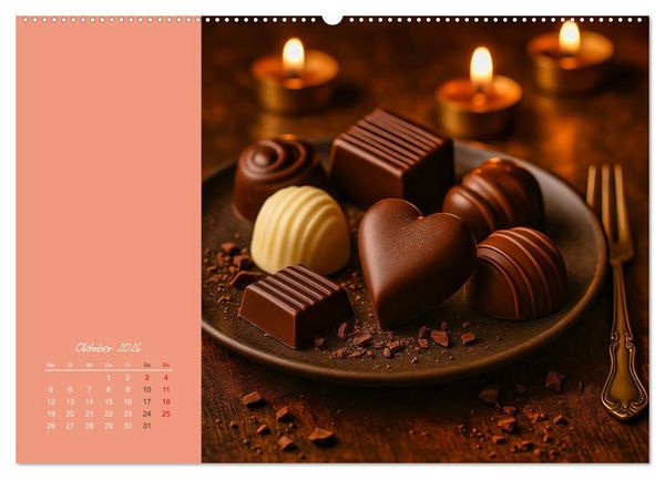 Produktbild: Sag's mit Schokolade (Wandkalender 2026 DIN A2 quer), CALVENDO Monatskalender