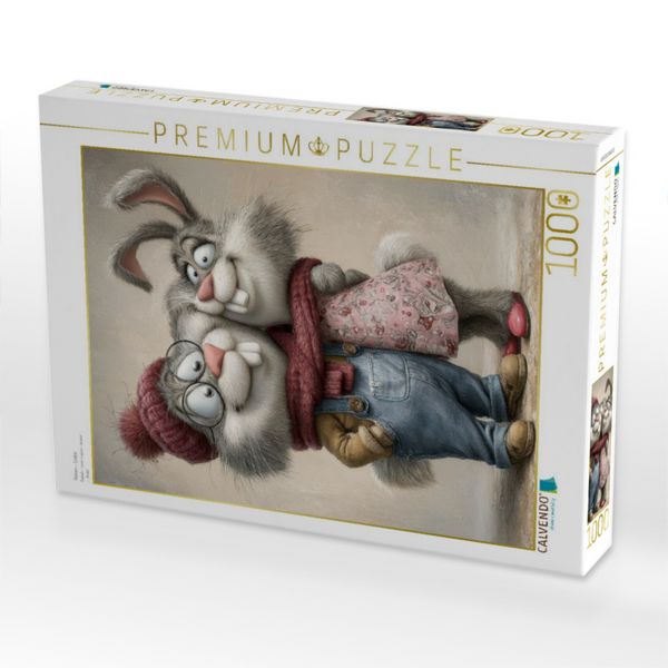Produktbild: CALVENDO Puzzle Hasen - Liebe | 1000 Teile Lege-Gr&ouml;&szlig;e 64x48cm Foto-Puzzle f&uuml;r gl&uuml;ckliche Stunden