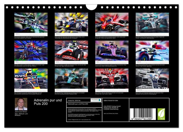 Produktbild: Adrenalin pur und Puls 200 (Wandkalender 2026 DIN A4 quer), CALVENDO Monatskalender