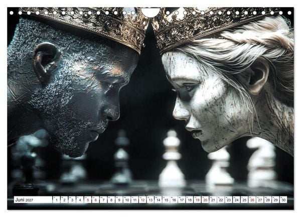 Produktbild: Schach &ndash; Wenn Schachfiguren Charakter zeigen (Wandkalender 2027 DIN A4 quer), CALVENDO Monatskalender