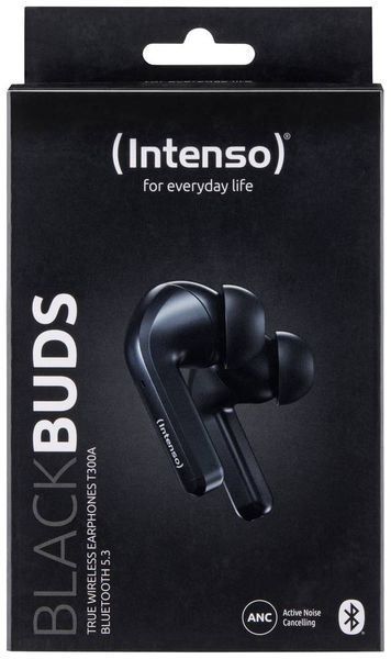 Produktbild: Intenso T300A In Ear Headset Bluetooth® Stereo Schwarz Noise Cancelling Batterieladeanzeige, Headset, Ladecase, Touch-Steuerung