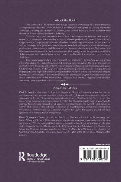Produktbild: Exploring the Rhetoric of International Professional Communication