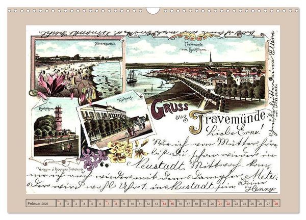 Produktbild: Gru&szlig; aus Travem&uuml;nde (Wandkalender 2026 DIN A3 quer), CALVENDO Monatskalender