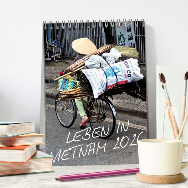 Produktbild: Leben in Vietnam 2026 (Tischkalender 2026 DIN A5 hoch), CALVENDO Monatskalender