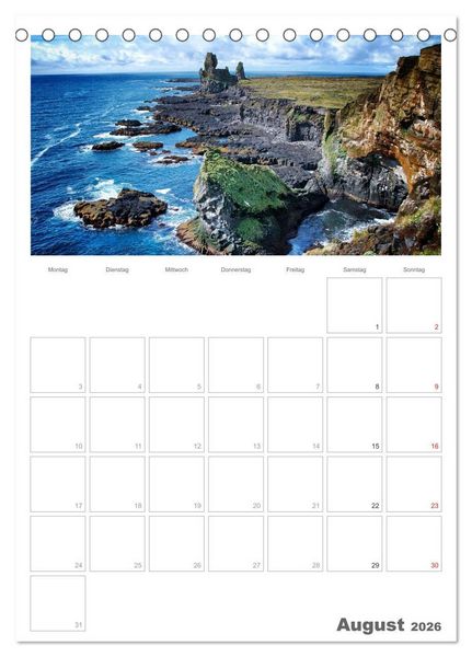 Produktbild: Faszination Island - Landschaftskalender mit Tagesplaner 2026 / Planer (Tischkalender 2026 DIN A5 hoch), CALVENDO Monatskalender